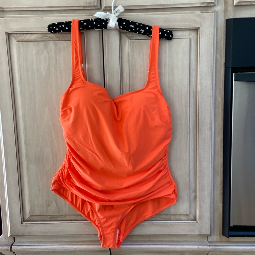 Anne Cole one pc tank suit available sz XXL and sz S orange NWT